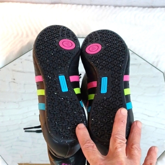 ADDIDAS Woman Black & Rainbow Athletic  Sneakers 9M - Picture 9 of 9
